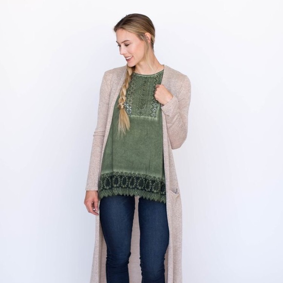 Agnes & Dora Tops - Agnes & Dora Woven Eyelet Tank